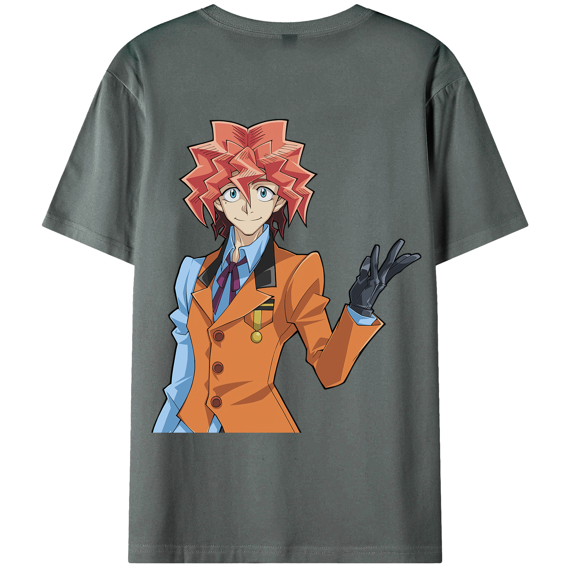（画像用） 遊☆戯☆王 Yu-Gi-Oh! 綿100％ メンズ半袖Tシャツ（バックプリント） 通気性